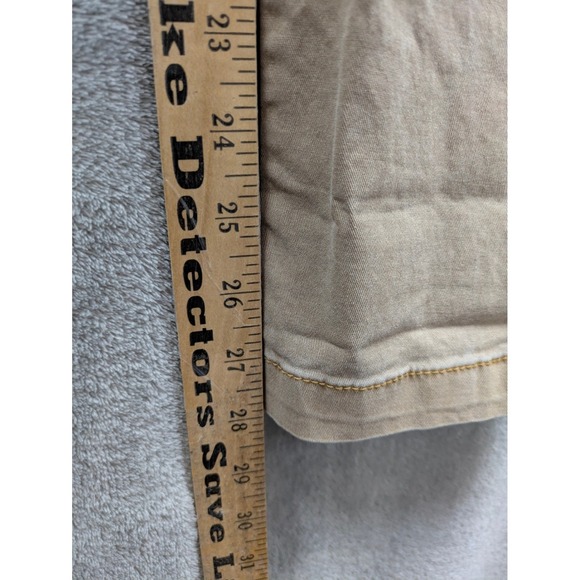 Old Navy OG Chino Pants Khaki Medium Flat Front Elastic Waist Casual - Picture 3 of 7